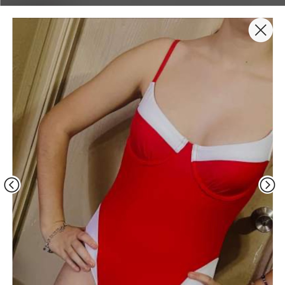 Red and White swimsuit XXS